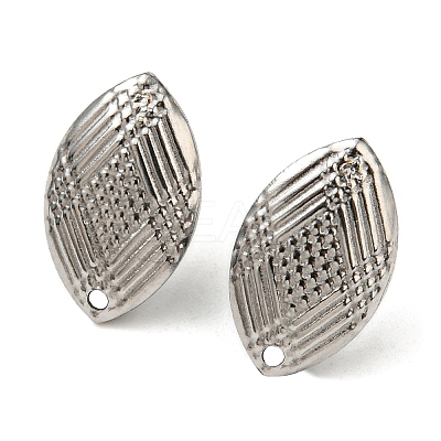 Non-Tarnish 304 Stainless Steel Stud Earring Findings STAS-E197-06P-1