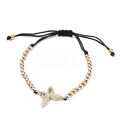 Adjustable Nylon Thread Braided Bead Bracelets BJEW-JB05635-01-1