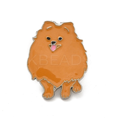 Dog Enamel Pin with Brass Butterfly Clutches LS-JEWB-A006-01I-1