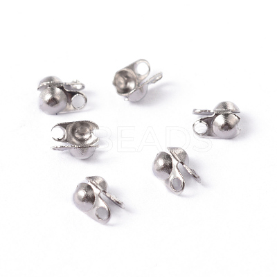 Tarnish Resistant 304 Stainless Steel Bead Tips STAS-G130-02P-1