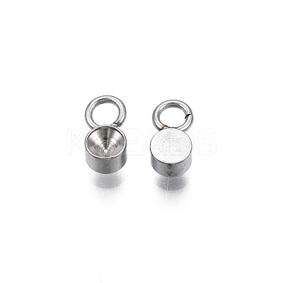 Non-Tarnish 201 Stainless Steel Pendant Rhinestone Settings STAS-S057-44A-P-1