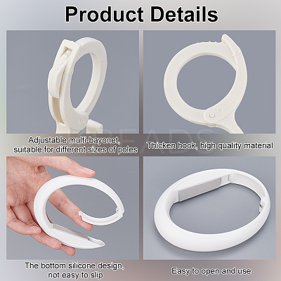 6Pcs 2 Style Plastic Hook Hangers FIND-WR0010-29-1