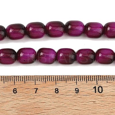 Imitation Tiger Eye Glass Beads Strands X-GLAA-H040-02D-1