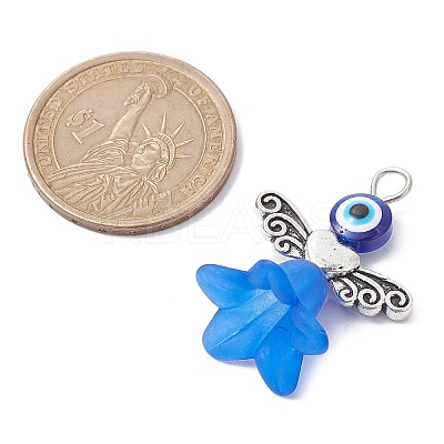 Frosted Acrylic Beads Pendant PALLOY-JF02383-1
