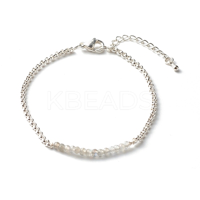 Natural Labradorite Beaded Bracelets BJEW-JB06384-10-1