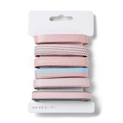18 Yards 6 Styles Polyester Ribbon SRIB-Q022-D14-1