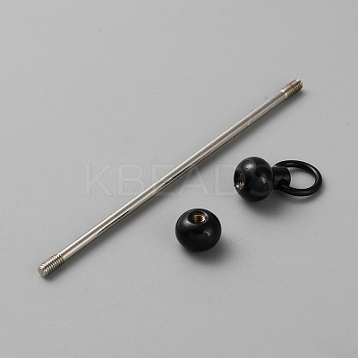 Iron Bar Beadable Keychain for Jewelry Making DIY Crafts IFIN-SZC0005-01A-05-1