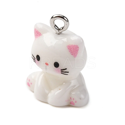 Opaque Resin Pendants X-RESI-Z036-02P-1
