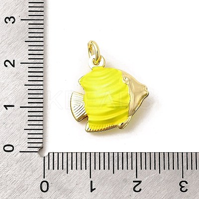Brass Enamel Pendants KK-I378-13G-B-1