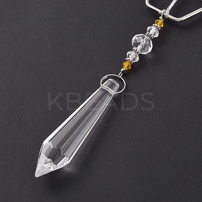 Teardrop Acrylic Beads Big Pendant Decorations HJEW-D029-01P-A-1