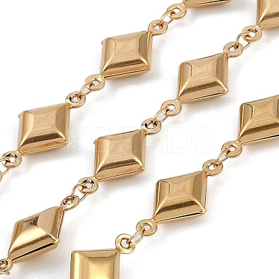 304 Stainless SIon Plating(IP) 304 Stainless Steel Rhombus Link Chains CHS-Z002-02G-1