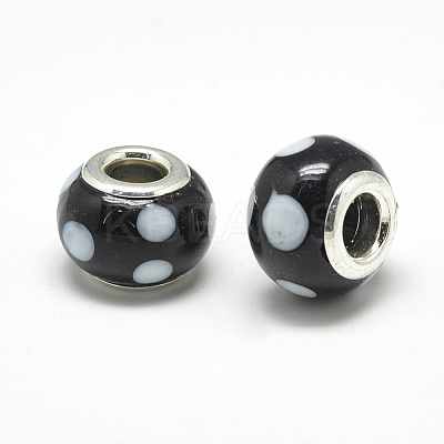 Handmade Lampwork European Beads LAMP-Q029-07-1