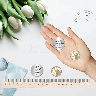 4Pcs Stainless Steel Commemorative Coins AJEW-CN0001-96-1