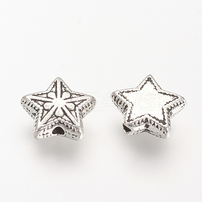 Tibetan Style Alloy Beads X-TIBE-S303-90AS-RS-1