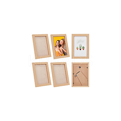 Wood with Acrylic Rectangle Picture Frame AJEW-WH0475-06B-1