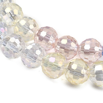 Electroplate Glass Beads Strands EGLA-D300-06-6mm-04-1