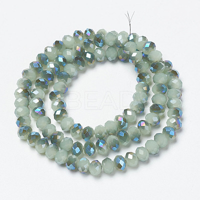 Electroplate Glass Beads Strands EGLA-A034-J4mm-I03-1