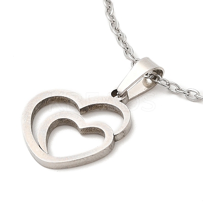 Non-Tarnish 306 Stainless Steel Pendant Necklace for Women NJEW-Q772-01P-02-1