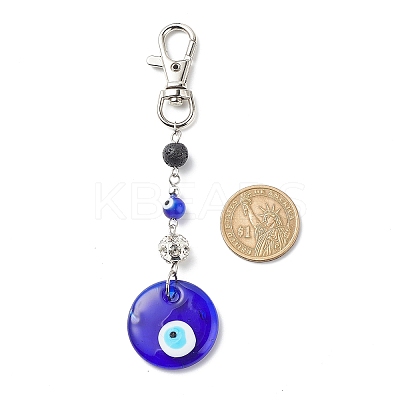 Handmade Lampwork Evil Eye Pendant Decoration HJEW-JM00791-04-1