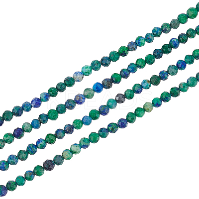 2 Strands Natural Chrysocolla & Lapis Lazuli Beads Strands G-DC0001-04-1