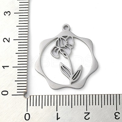 Non-Tarnish 304 Stainless Steel Pendants STAS-P338-01D-P-1