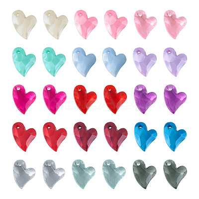150Pcs 15 Colors Transparent Acrylic Charms MACR-TA0001-56-1