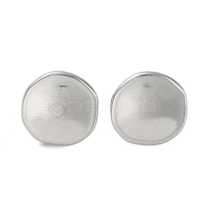 Non-Tarnish 304 Stainless Steel Flat Round Ear Studs for Women EJEW-P234-13P-1