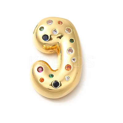 Brass Cubic Zirconia Pendants KK-M295-13G-J-1