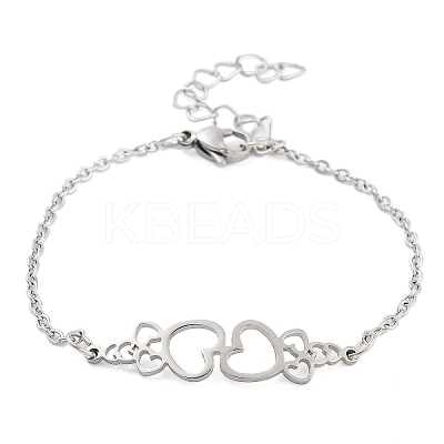 Non-Tarnish Stainless Steel Cable Chain Link Bracelets for Women Men LS-STAS-Z061-01P-09-1