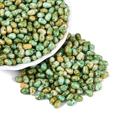 Picasso Glass Seed Beads SEED-N012-10J-1