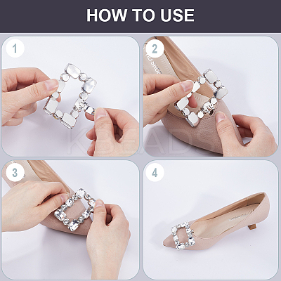 2Pcs Alloy Rhinestone Shoe Decoration AJEW-GF0008-72-1