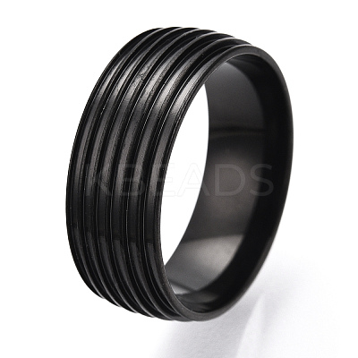 201 Stainless Steel Grooved Finger Ring Settings STAS-WH0047-06EB-1