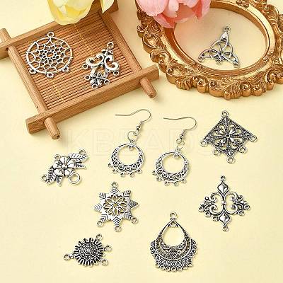 24Pcs 12 Style Tibetan Style Chandelier Component Links TIBEP-YW0001-73-1