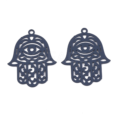 430 Stainless Steel Filigree Pendants STAS-T042-15A-1
