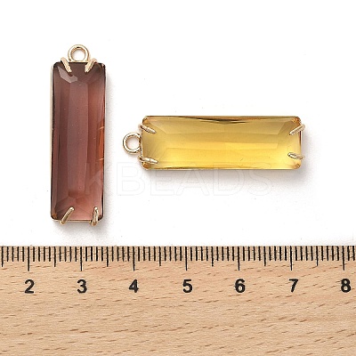 Glass with Golden Brass Pendants GLAA-G111-12G-1