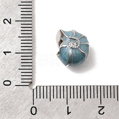 925 Sterling Silver Enamel European Beads STER-Z013-03P-1