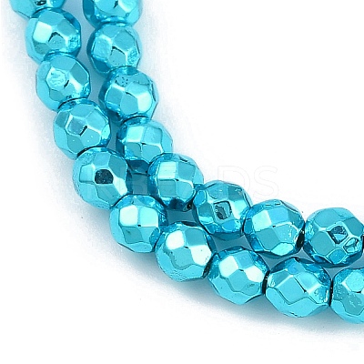 Baking Paint Electroplated Synthetic Non-magnetic Hematite Beads Strands G-H072-A01-01B-1