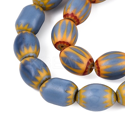 Handmade Millefiori Glass Barrel Beads LA-N002-06C-1