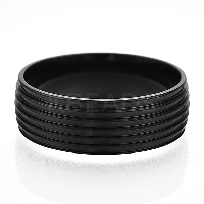 201 Stainless Steel Grooved Finger Ring Settings STAS-WH0047-03EB-1