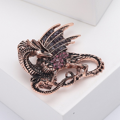 Dragon Rhinestone Pins PW-WG14714-01-1