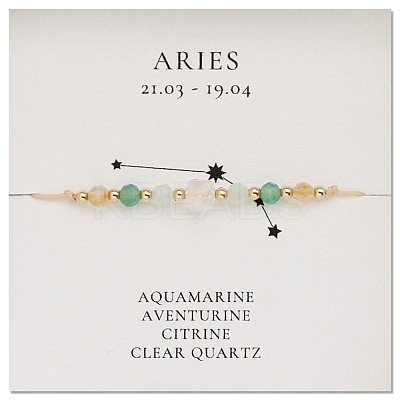 Natural Gemstone Constellation Beaded Bracelets NR2952-1-1