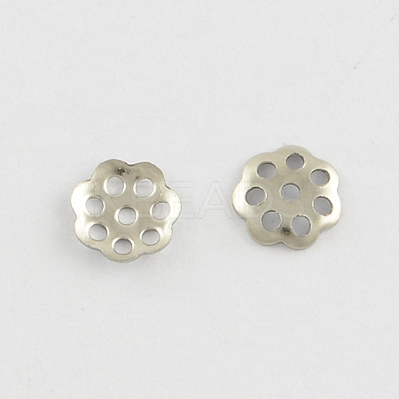 304 Stainless Steel Flower Bead Caps STAS-Q183-01-1