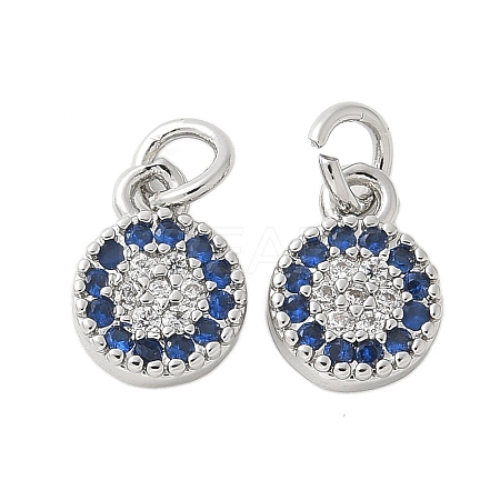 Brass Micro Pave Cubic Zirconia Charms KK-U056-39P-1