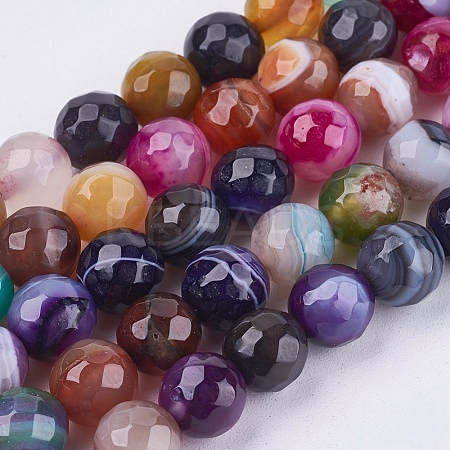 Natural Agate Beads Strands G-H1593-8mm-6-1