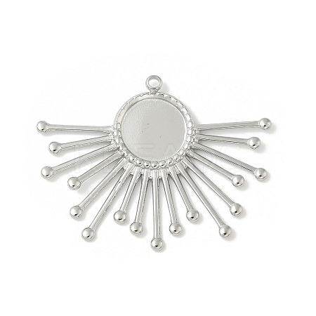 304 Stainless Steel Pendant Cabochon Settings STAS-L293-04P-1