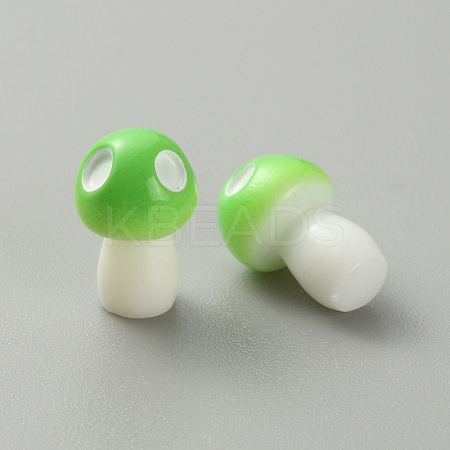 Mushroom Resin Display Ornaments DJEW-WH0015-83E-1