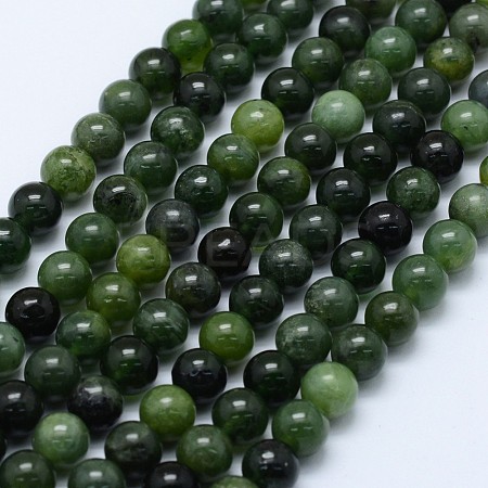 Natural Xiuyan Jade Beads Strands G-I206-11-6mm-1