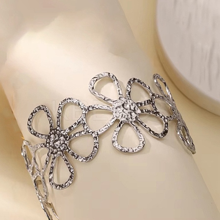 304 Stainless Steel Cuff Bangles BJEW-B135-01A-P-1