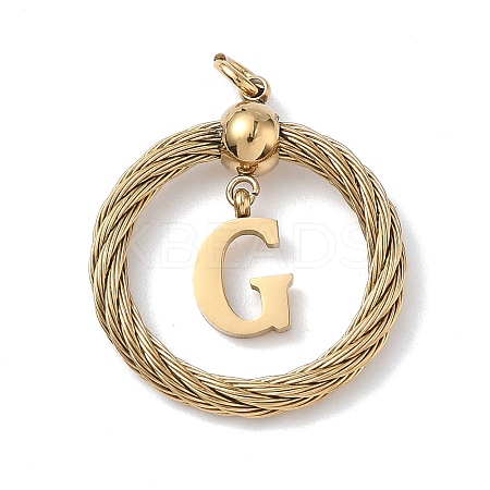304 Stainless Steel Pendants STAS-D154-01G-G-1