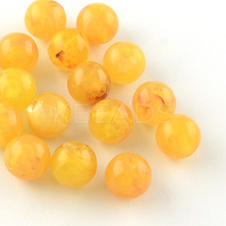 Acrylic Imitation Gemstone Beads OACR-R029-10mm-10-1